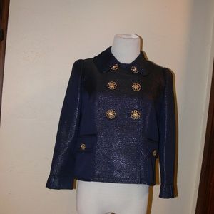 Juicy Couture Double Breasted 3/4 Sleeve Blazer